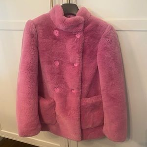 Girls Crewcuts Lavender Faux Fur Coat